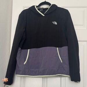 The North Face Two-Tone Black and Purple Quilted jacket
